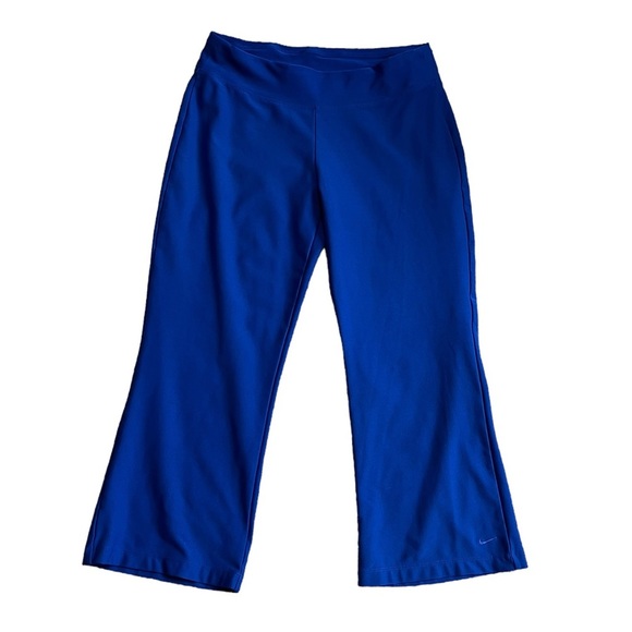 Nike Pants - Nike Dri Fit Blue Workout Crop Pants | Women's M